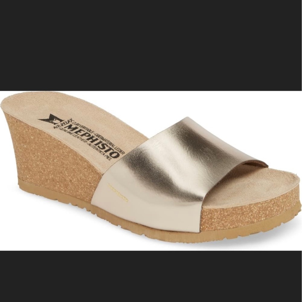 Mephisto Lise Gold Sandals
